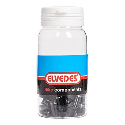 Pot Kabelhoedje Elvedes Zwart 5,0mm | Aluminium | 50 Stuks