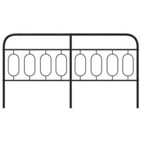 Hoofdbord 183 cm metaal zwart - thumbnail