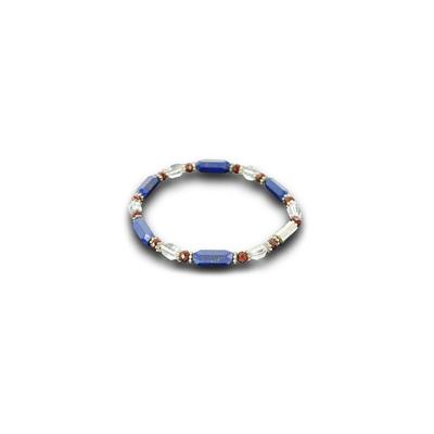 Edelsteen Armband Lapis Lazuli met Zirkoon