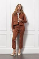 Odilia suedine trousers - caramel - 13113 - thumbnail