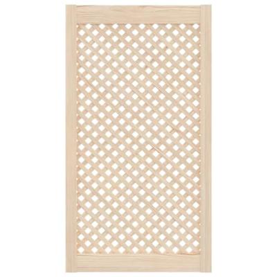 VidaXL Kastdeuren met latwerk 2 st 49,5x99 cm massief grenenhout