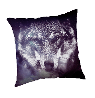 'Wolf' dieren sierkussen 45 x 45 cm - thumbnail
