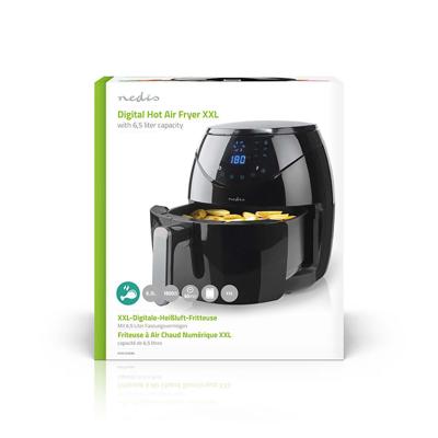 Nedis KAAF250EBK Hetelucht Friteuse 6.5L 1800W Zwart Nedis KAAF250EBK Hetelucht Friteuse 6.5L 1800W Zwart