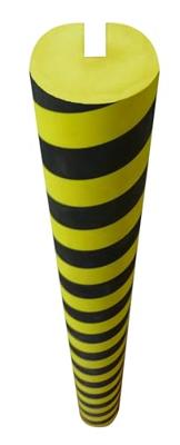 VISO PU 208 NJ Beschermprofiel met sleuf Zwart, Geel (Ø x l) 40 mm x 750 mm