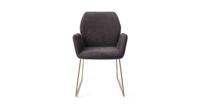 Jesper Home Misaki eetkamerstoel Almost Black slide gold - thumbnail