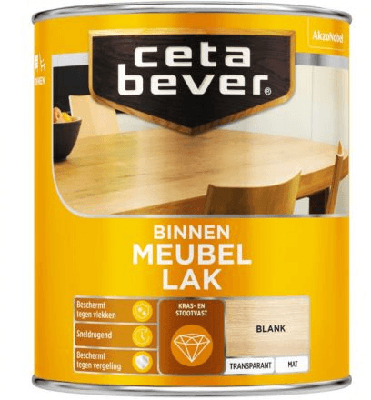 Cetabever Meubel Lak Binnen Transparant Zijdeglans - Blank