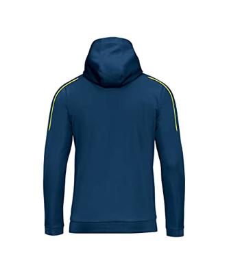 JAKO 6850D Jas Met Kap Classico Dames - Nachtblauw/Citroen - 40