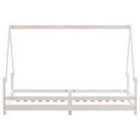 Kinderbedframe 80x200 cm massief grenenhout wit - thumbnail