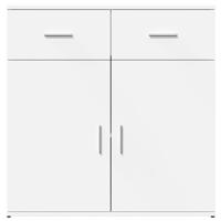 Dressoir 79x38x80 cm bewerkt hout wit - thumbnail