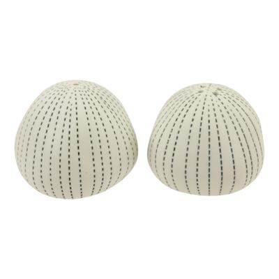 Peper- en Zoutstel Keramiek Witte Kiezels Peper- en Zoutstel Keramiek Witte Kiezels