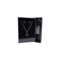 Hanger en Oorbellen Set Shamballa Paars - thumbnail