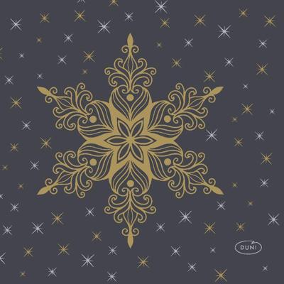 Servet l24b24 cm snowstars blck 20st Duni - Duni Servet l24b24 cm snowstars blck 20st Duni - Duni