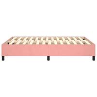 Bedframe fluweel roze 140x200 cm - thumbnail