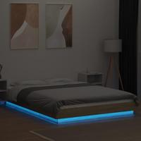 Bedframe met LED-verlichting sonoma eikenkleurig 135x190 cm - thumbnail