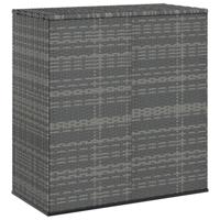 Tuinbox 100x49x103,5 cm polyetheen rattan grijs - thumbnail