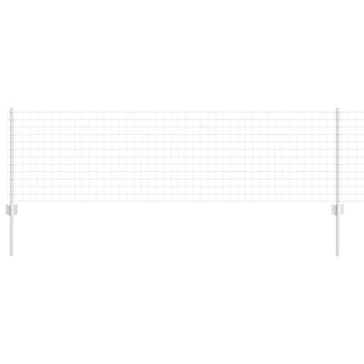 VidaXL Hek met paal zilver 0,6 x 10 m staal