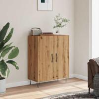 Dressoir 69,5x34x90 cm bewerkt hout artisanaal eikenkleur - thumbnail
