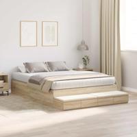 Opbergbedframe Sonoma Eiken 236.5 x 160 x 31.5 cm Bewerkt hout - thumbnail