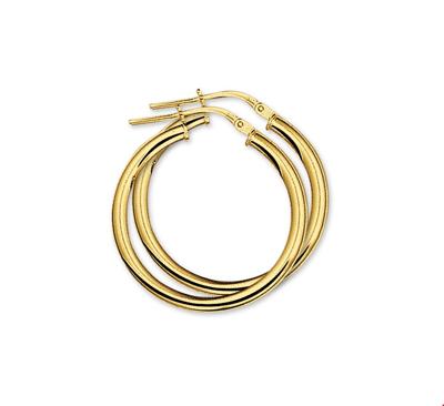 TFT Creolen Ronde Buis Geelgoud Glanzend 3 mm x 26 mm TFT Creolen Ronde Buis Geelgoud Glanzend 3 mm x 26 mm