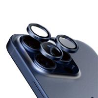 PanzerGlass™ Ti Hoops camera lensbeschermer voor Apple iPhone 15 Pro | Pro Max - bescherming met stijl, schokbestendig glas, blauw titanium - thumbnail
