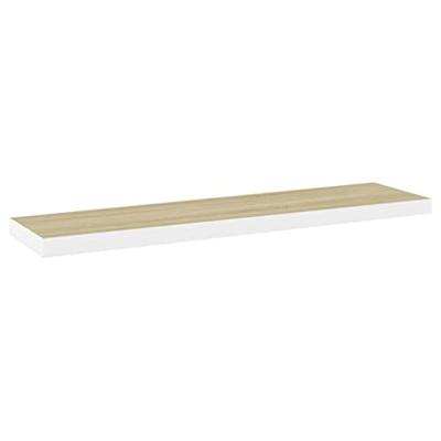 Wandschappen zwevend 2 st 90x23,5x3,8 cm MDF eikenkleurig wit Wandschappen zwevend 2 st 90x23,5x3,8 cm MDF eikenkleurig wit
