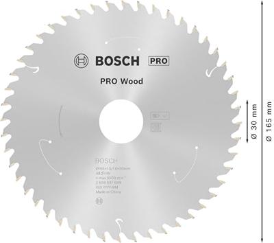 Bosch Accessories Bosch Power Tools 2608837689 Hardmetaal-cirkelzaagblad 165 x 30 mm Aantal tanden: 48 1 stuk(s)