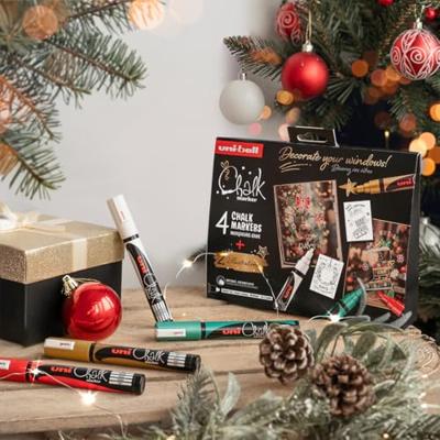 Uni-Ball Krijtmarkers Kerst