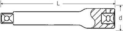Stahlwille 405/2 11010001 Dopsleutelverlenging Aandrijving 1/4 (6.3 mm) 54 mm 1 stuk(s)