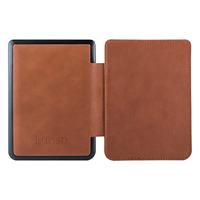 Lunso - Lederen sleepcover hoes - Kobo Nia (6 inch) - Cognac - thumbnail