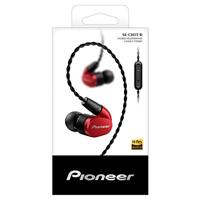 Pioneer SE-CH5T (R) Hi-Res Audio In-Ear hoofdtelefoon (over-the-ear-kabel, verloopvrij, gevlochten ontwerp, bedieningselement, microfoon, oproepnamefunctie, voor iPhone, Android smartphones), rood - thumbnail