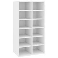 Schoenenrek 54x34x100,5 cm bewerkt hout wit - thumbnail