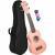 Cascha HH 3968 sopraan ukelele roze met tas en plectra - thumbnail
