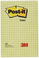 Memoblok post-it 662 102x152mm ruit geel | 6 stuks - thumbnail