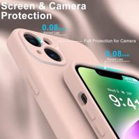 Lunso - iPhone 15 - Hoesje Flexibel silicone Backcover - Lichtroze - thumbnail