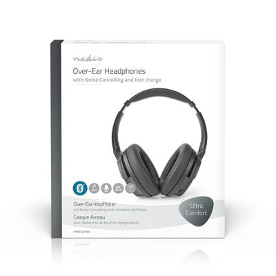 Draadloze Over-ear Koptelefoon - Maximale batterijduur: 24 uur - Ingebouwde microfoon - Drukbediening - Ondersteuning voor spraakbesturing - Volumebediening - Inclusief reiskoffer