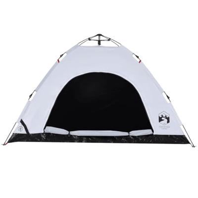 Tent 4-persoons snelontgrendeling verduisterende stof wit