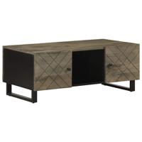 Salontafel 100x54x40 cm massief mangohout zwart - thumbnail