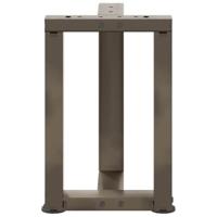 Salontafelpoten 2 st T-vormig 38x25x(42-43) cm staal naturel - thumbnail