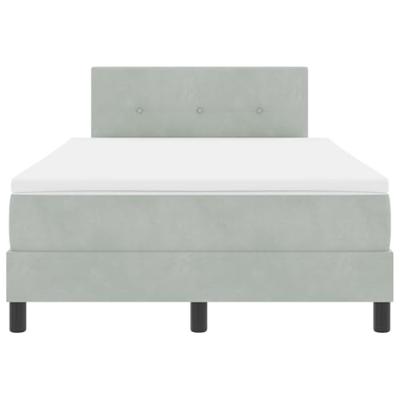 Boxspringbed met Matras met matras Lichtgrijs 120 x 190 cm Stof