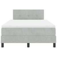 Boxspringbed met Matras met matras Lichtgrijs 120 x 190 cm Stof - thumbnail
