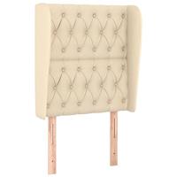 Boxspring met matras stof crèmekleurig 80x200 cm - thumbnail