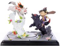 Okami PVC Statue - Chibiterasu vs. Dark Chibiterasu & Possessed Kuni (First 4 Figures) - thumbnail
