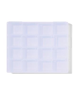 HEMA Opbergdoosje 18-vaks 21.1x17.5x2.2cm transparant