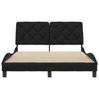 Bedframe zonder matras stof zwart 140x190 cm - thumbnail