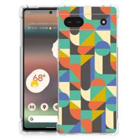 Google Pixel 6A Doorzichtige Silicone Hoesje Funky Retro - thumbnail
