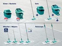 Mop with Bucket Leifheit Blauw Plastic Samengesteld 8 L - thumbnail