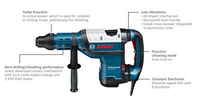 Bosch Professional GBH 8-45 DV Boorhamer SDS MAX 12,5J 1500W - 0611265000 - thumbnail