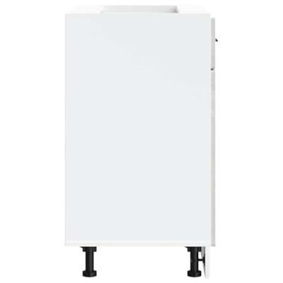 Keuken onderkast "Porto" bewerkt hout betongrijs