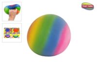 Anti stress rainbow sqeeze bal 16cm - thumbnail