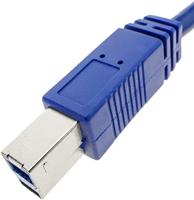Techly USB3.0 kabel stekker type A/stekker type B 0,5m blauw - thumbnail